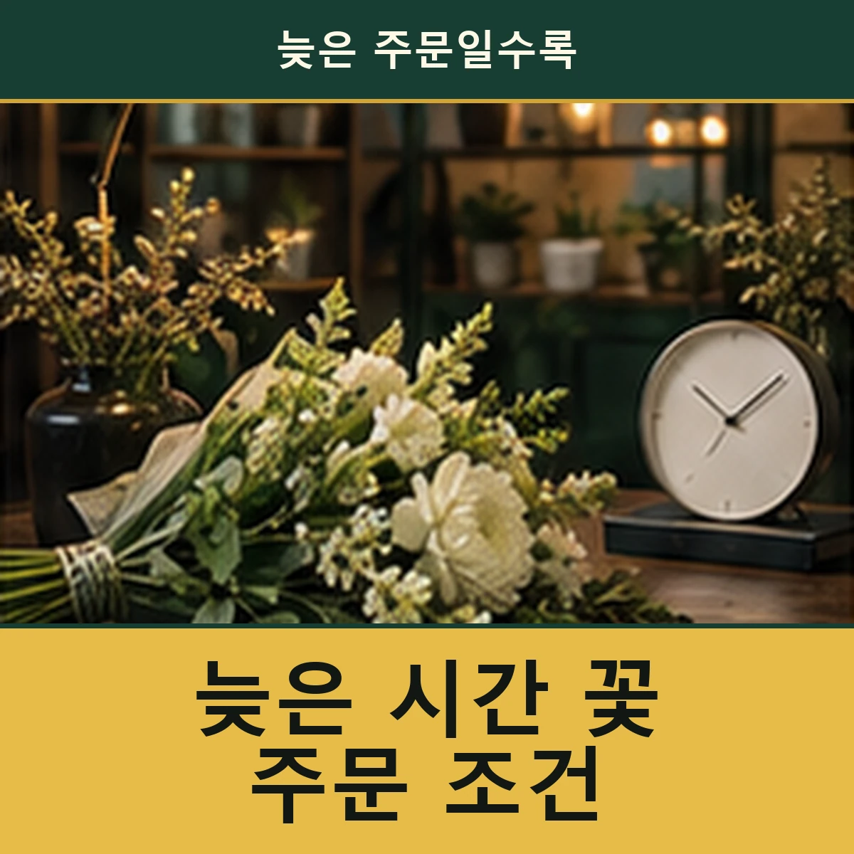 늦은 시간 꽃 주문, 접수와 실제 배송을 구분해 확인하세요 안내 이미지