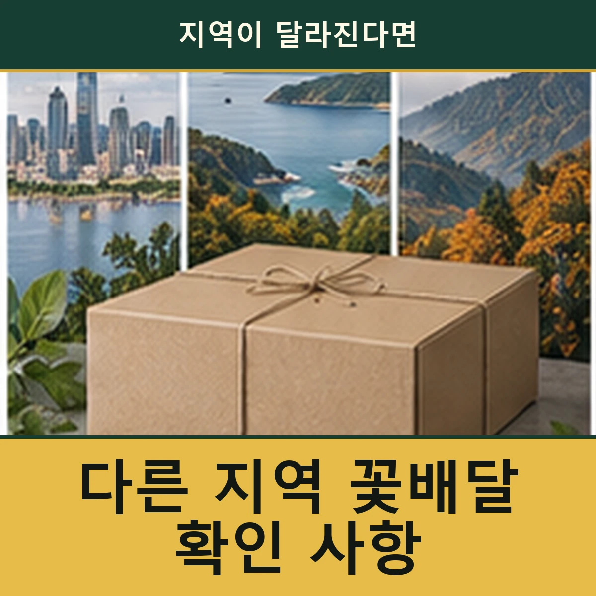 다른 지역으로 꽃을 보낼 때 주소와 수령 조건 확인법 안내 이미지